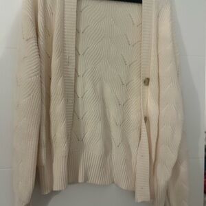 LOFT Cream Women's Cardigan Sweater